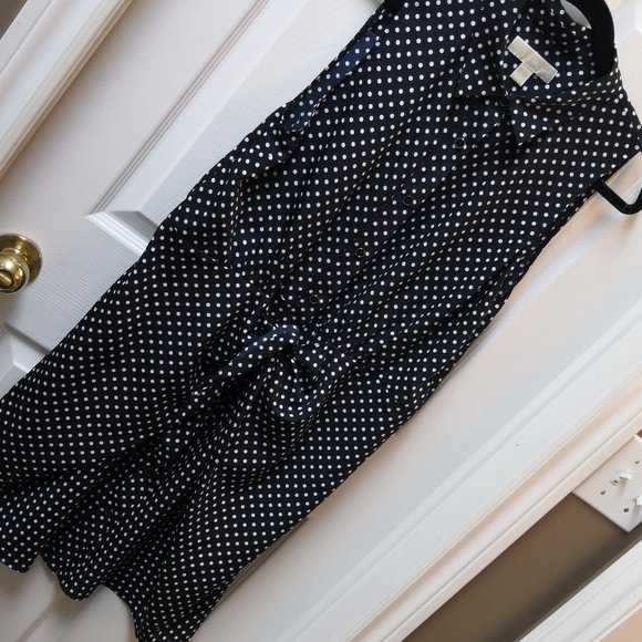 Michael Kors Dresses & Skirts - Michael Kors Polka Dot Shirtdress, sz 14